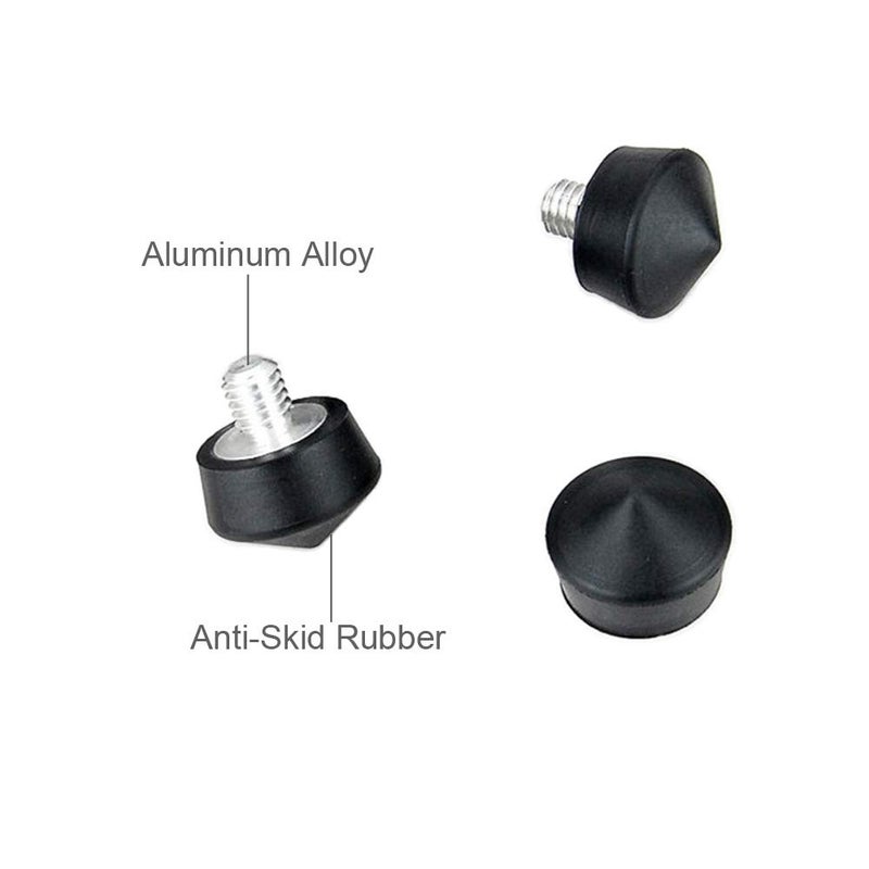 Foto&Tech Universal Anti-Slip 3/8" Rubber Foot Spike Compatible with Andoer Benro Gitzo Induro Kingjoy Manfrotto Weifeng RRS 3/8"-16 Thread Tripod Monopod on Smooth Uneven Surface 30mm x 40mm (3 PCS) - Image 5